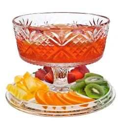 New Godinger Dublin Crystal 4 In 1 Cake Dome