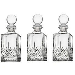 Godinger Dublin Crystal Mini Decanter, Set of 3