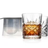 Godinger Dublin Crystal 3 Piece Double Old Fashion Chiller Set