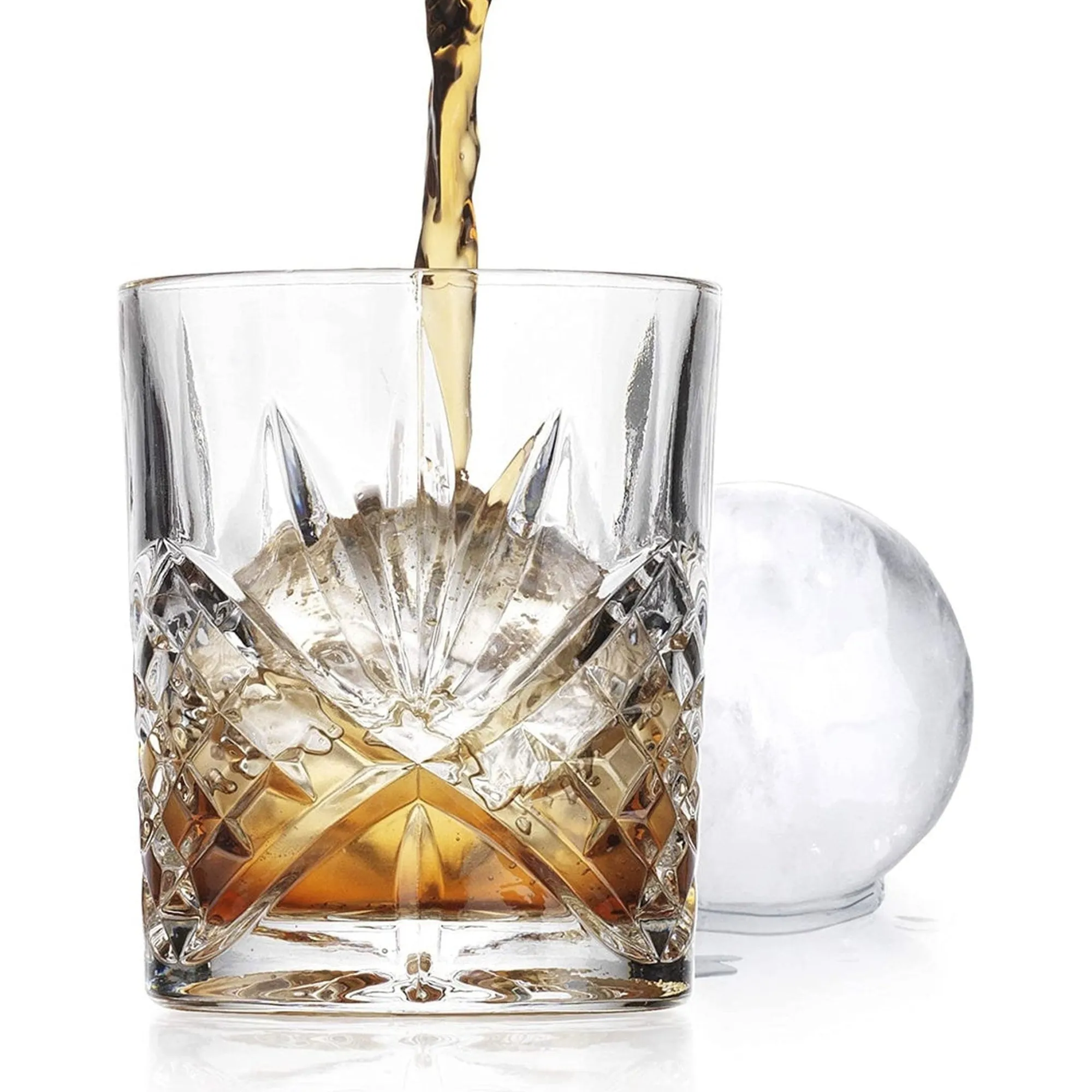 Godinger Dublin Crystal 3 Piece Double Old Fashion Chiller Set