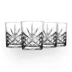 Godinger Dublin Crystal 12 Piece Double Old Fashion, Goblet, & Highball Glassware Set