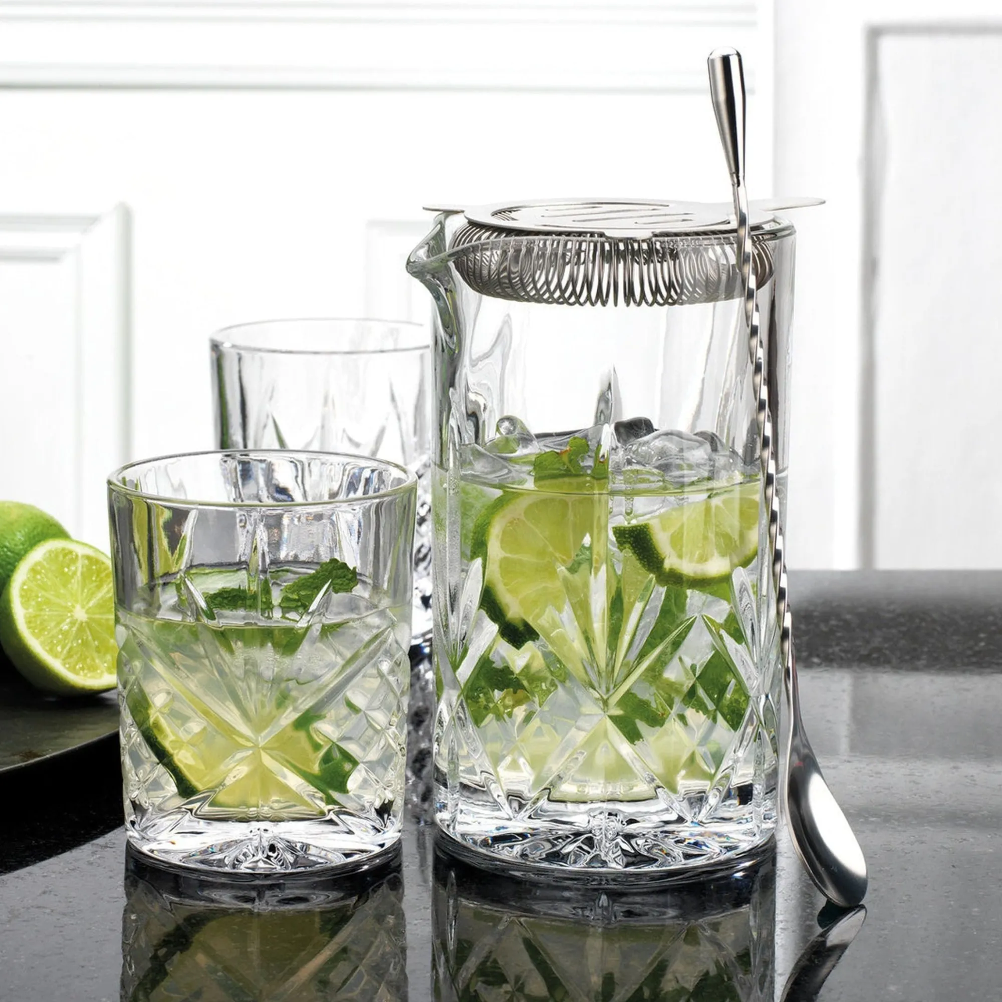 Best Godinger Dublin Crystal 6 Piece Mixing Pitcher Set