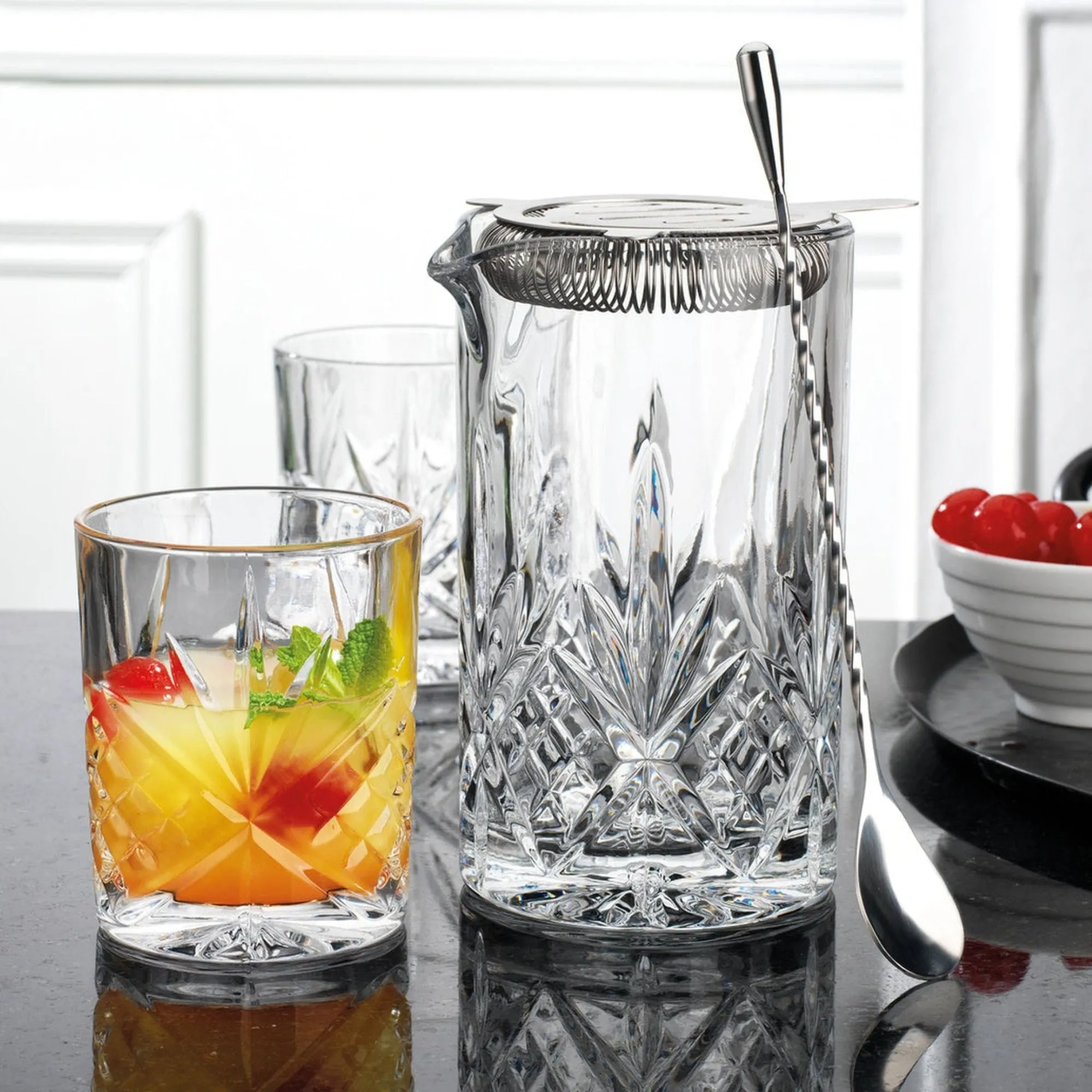 Best Godinger Dublin Crystal 6 Piece Mixing Pitcher Set