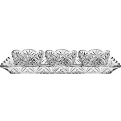 Sale Godinger Dublin Crystal 4 Piece Scalloped Appetizer Server Set