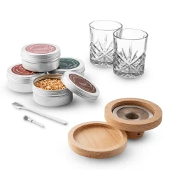 Clearance Godinger Dublin Crystal 9 Piece Whiskey Smoker Set