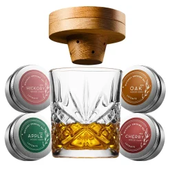 Clearance Godinger Dublin Crystal 9 Piece Whiskey Smoker Set