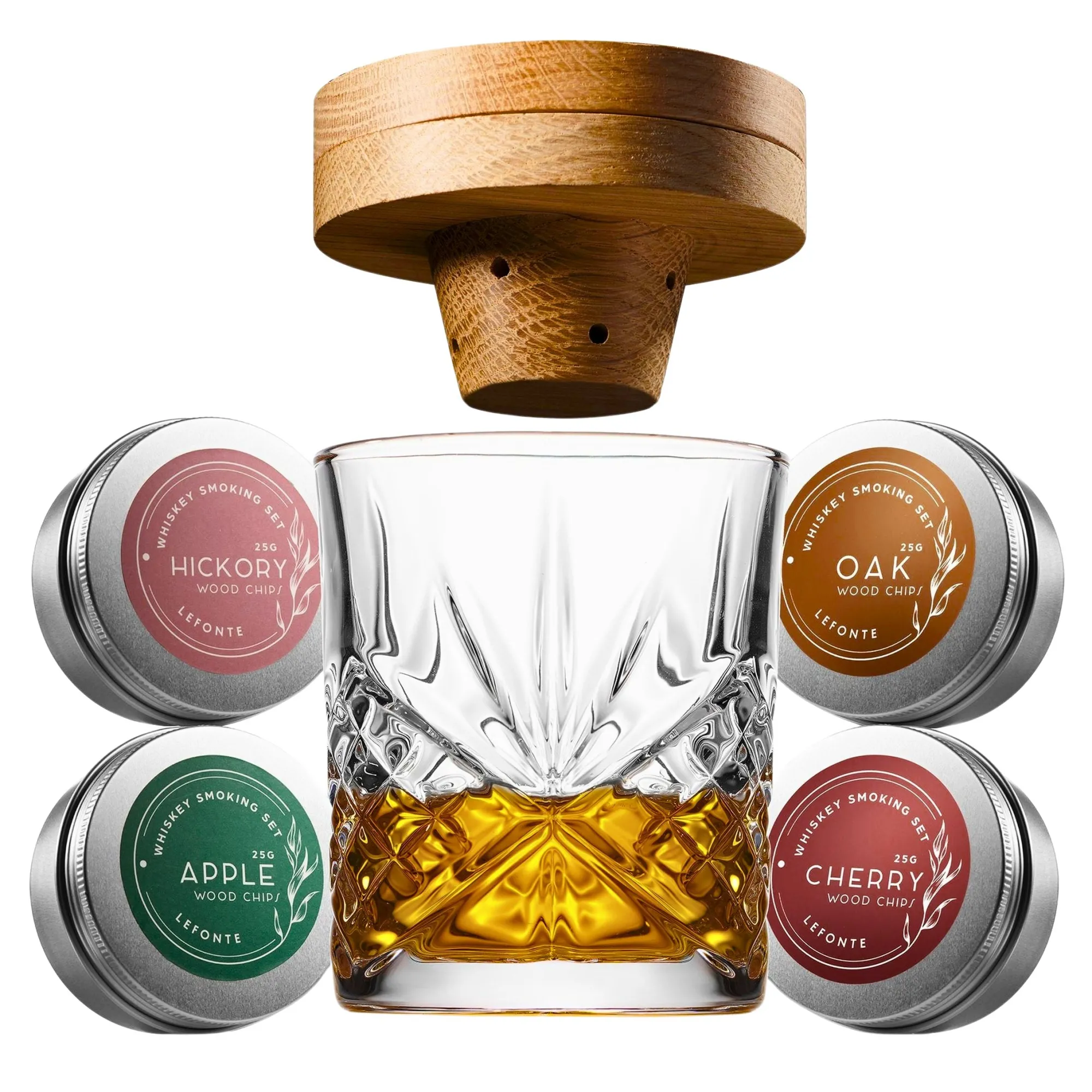 Clearance Godinger Dublin Crystal 9 Piece Whiskey Smoker Set