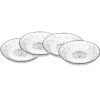 Outlet Godinger Dublin Crystal Platinum Rim Dessert Plate, Set of 4