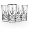 Outlet Godinger Dublin Crystal Platinum Rim Highball, Set of 4