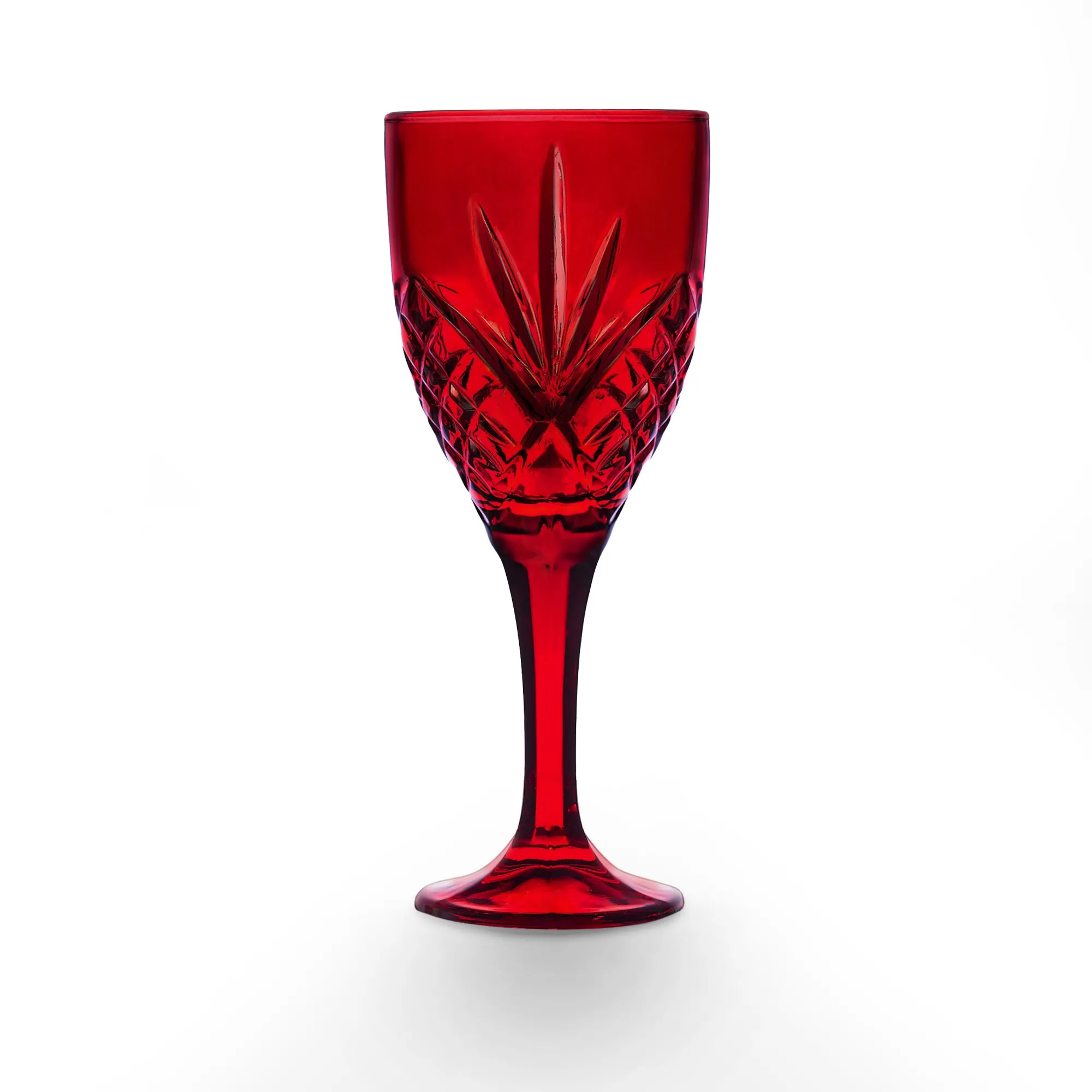 Discount Godinger Dublin Crystal Red Goblet, Set of 4