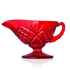 Sale Godinger Dublin Crystal Red Gravy Boat