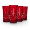 Hot Godinger Dublin Crystal Red Highball, Set of 4