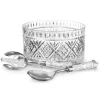 New Godinger Dublin Crystal Salad Bowl with Salad Server Set