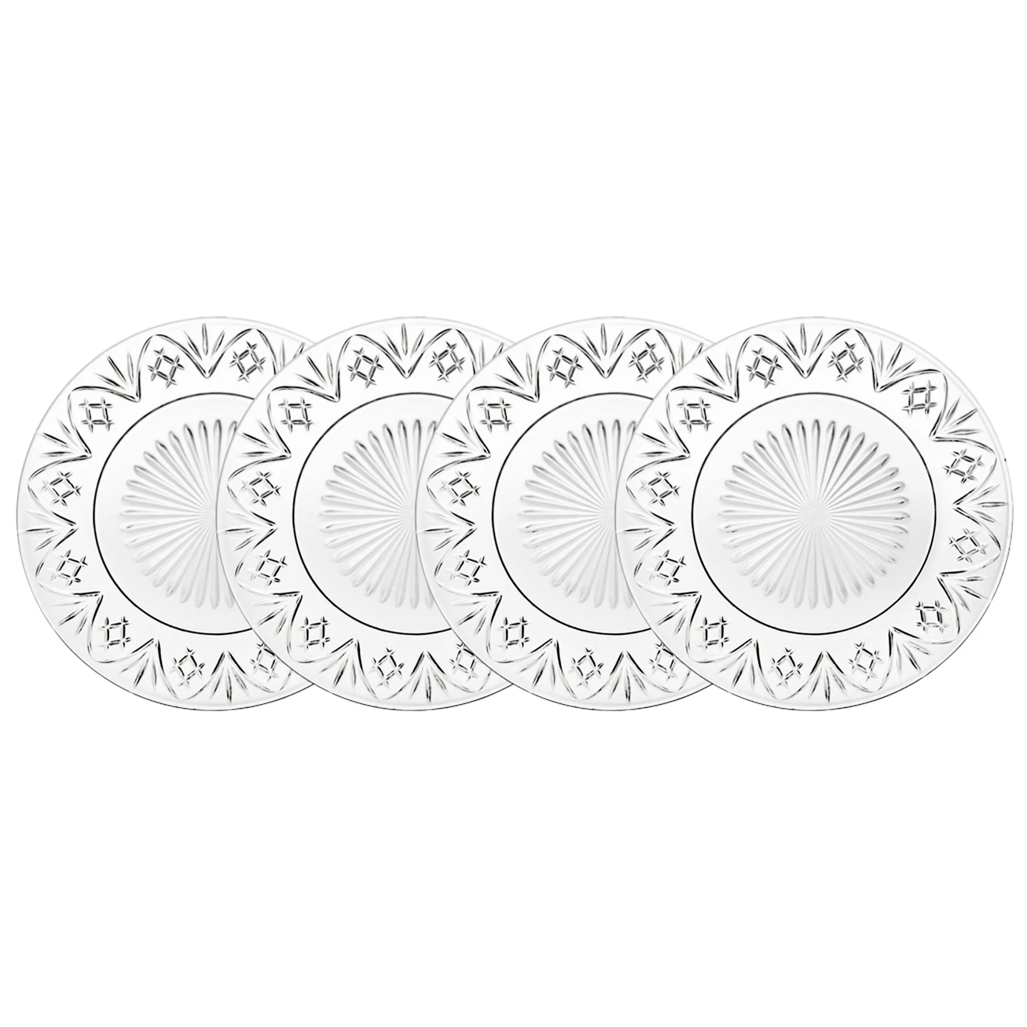 Outlet Godinger Dublin Crystal Salad Plate, Set of 4