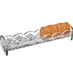 Hot Godinger Dublin Crystal Scalloped Cracker Tray