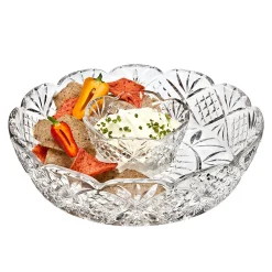 Discount Godinger Dublin Crystal Scalloped Large Chip-n-Dip