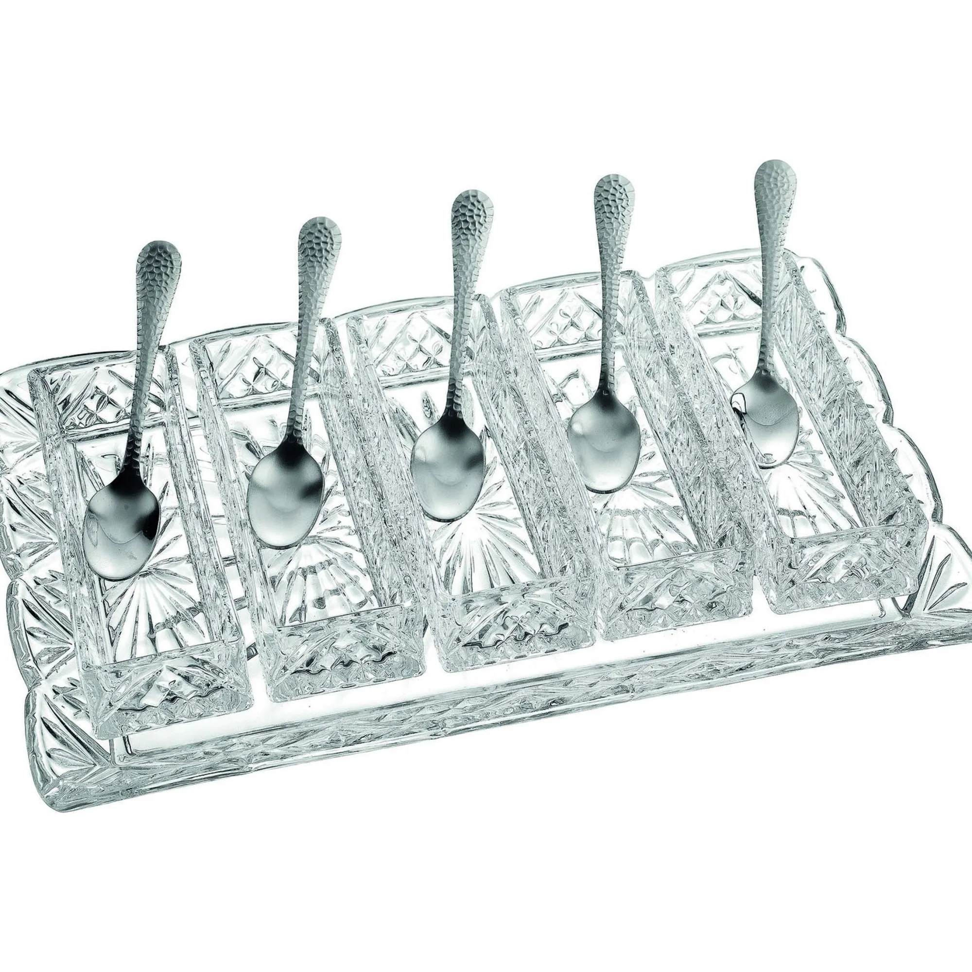 Online Godinger Dublin Crystal Scalloped 11 Piece Serving Tray Set