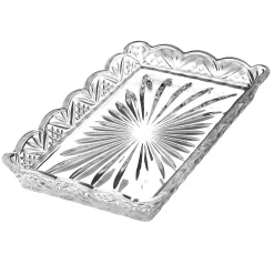 Online Godinger Dublin Crystal Scalloped 11 Piece Serving Tray Set