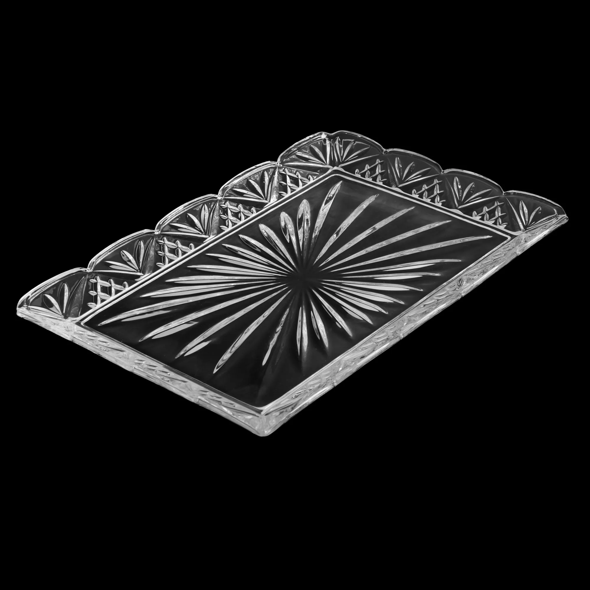 Online Godinger Dublin Crystal Scalloped 11 Piece Serving Tray Set