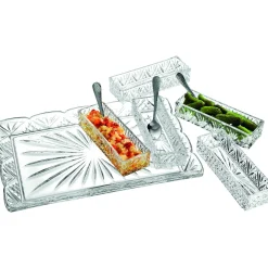 Online Godinger Dublin Crystal Scalloped 11 Piece Serving Tray Set