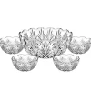 Sale Godinger Dublin Crystal Scalloped 5 Piece Serving Bowl Set