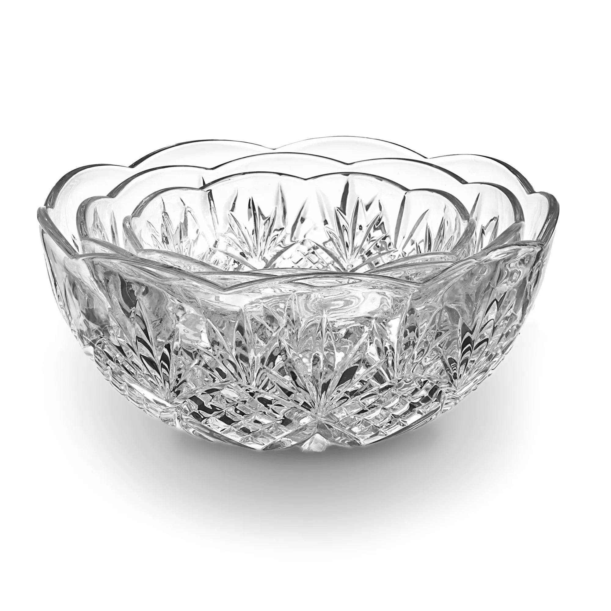 Sale Godinger Dublin Crystal Scalloped 3 Piece Serving Bowl Set