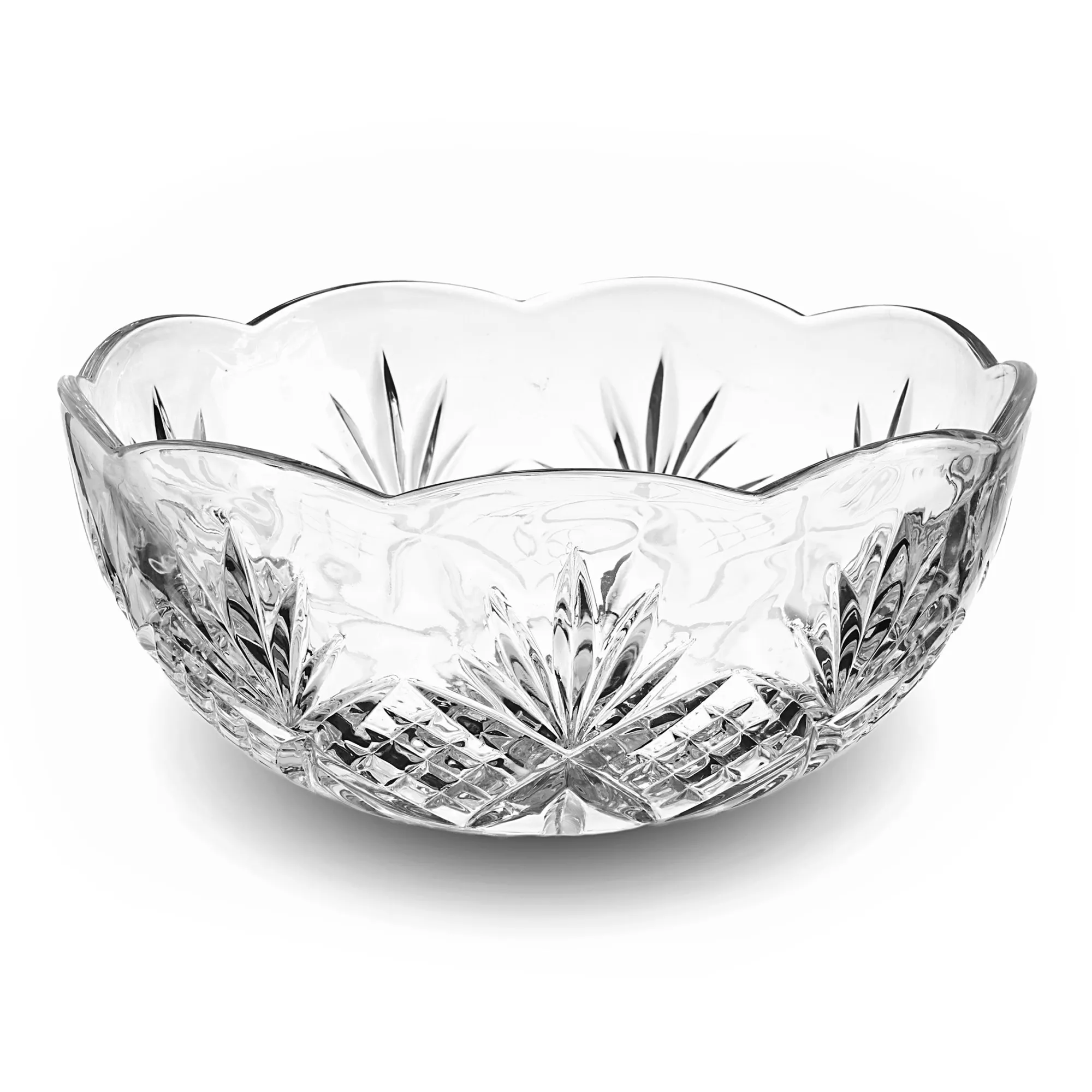 Sale Godinger Dublin Crystal Scalloped 3 Piece Serving Bowl Set