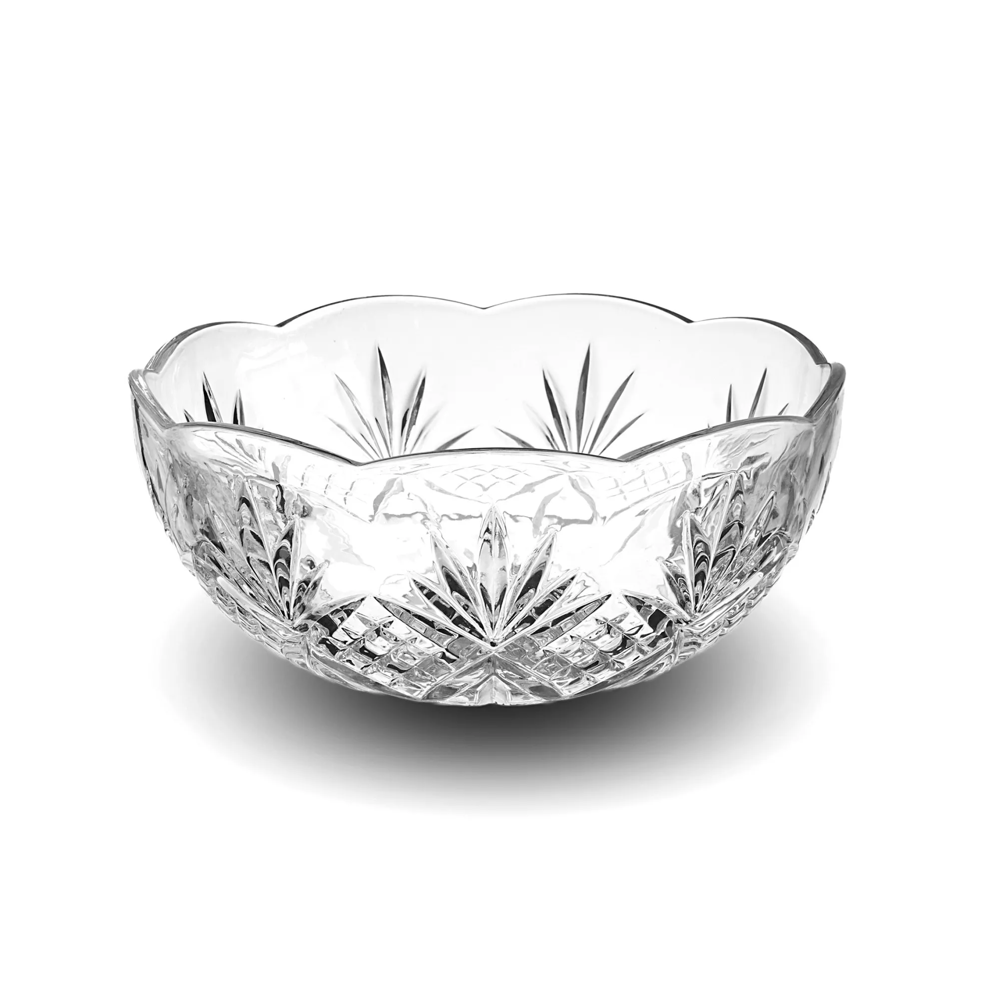 Sale Godinger Dublin Crystal Scalloped 3 Piece Serving Bowl Set
