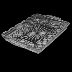 New Godinger Dublin Crystal Scalloped Serving Tray