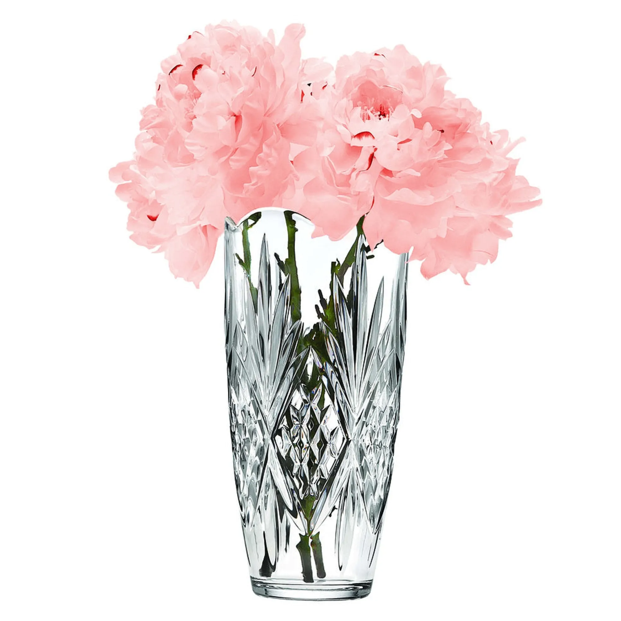 Outlet Godinger Dublin Crystal Scalloped Vase