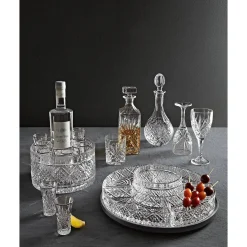 Hot Godinger Dublin Crystal 5 Section Lazy Susan