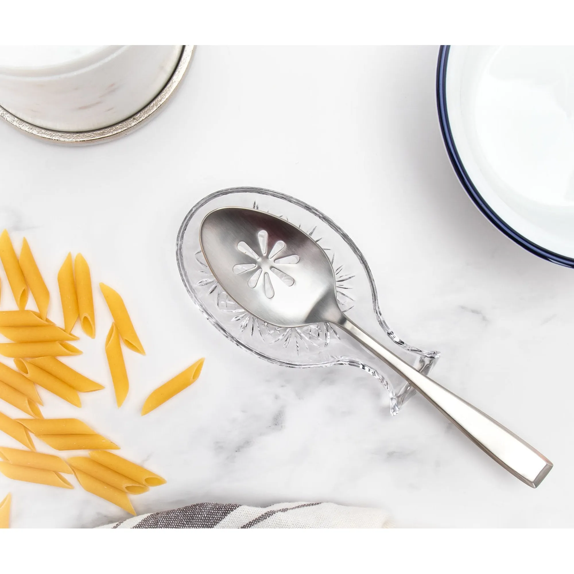 New Godinger Dublin Crystal Spoon Rest