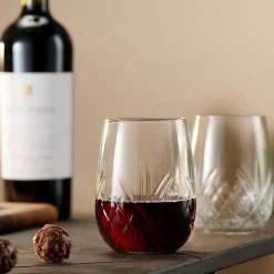 Discount Godinger Dublin Crystal Stemless Wine, Set of 4