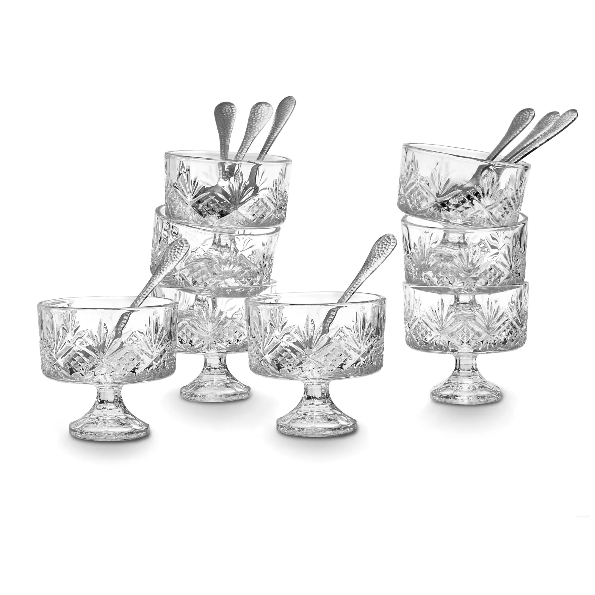 Hot Godinger Dublin Crystal Tasters Trifle 16 Piece Set