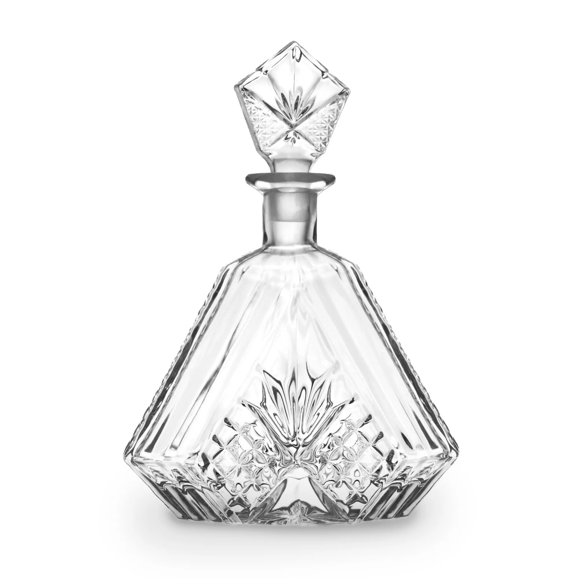 New Godinger Dublin Crystal Triangle Decanter
