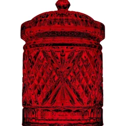 Godinger Dublin Red Crystal Kitchen Canister