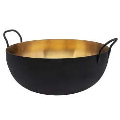 Outlet Godinger Encalmo Textured Black & Gold Salad Bowl