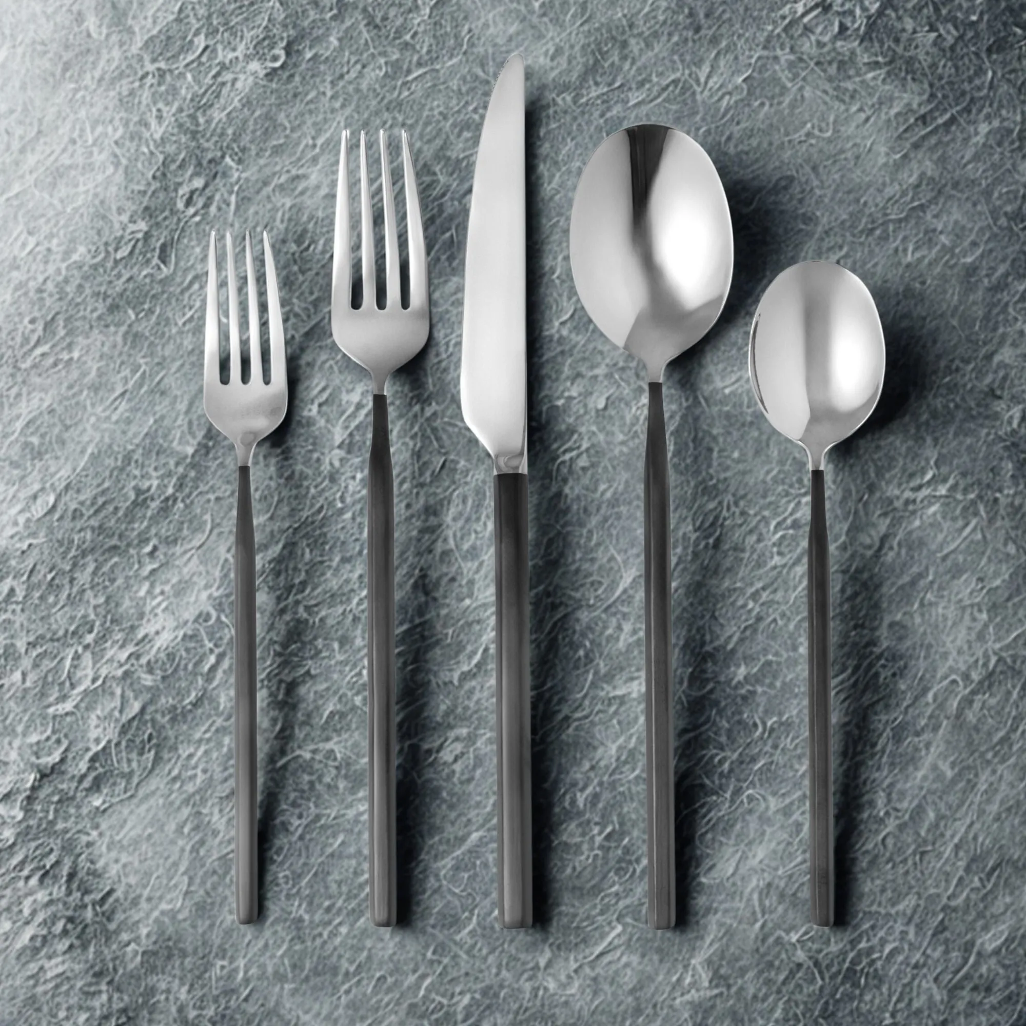 Outlet Godinger Esagono Matte Black 18/10 Stainless Steel 20 Piece Flatware Set, Service For 4