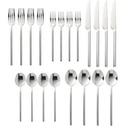 Sale Godinger Esagono Mirrored 18/10 Stainless Steel 20 Piece Flatware Set, Service For 4