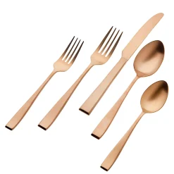 Online Godinger Flagstaff Matte Copper 18/0 Stainless Steel 20 Piece Flatware Set, Service For 4
