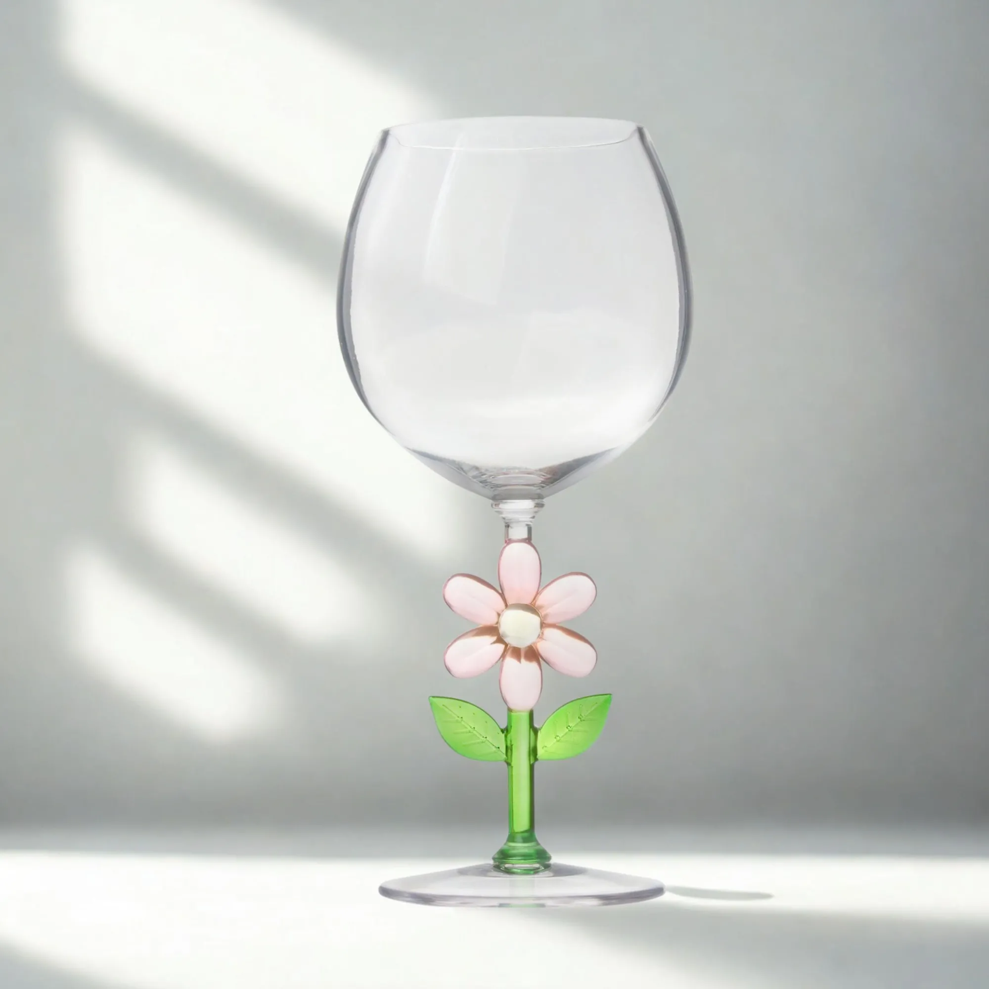 Clearance Godinger Flower Acrylic Wine Glass