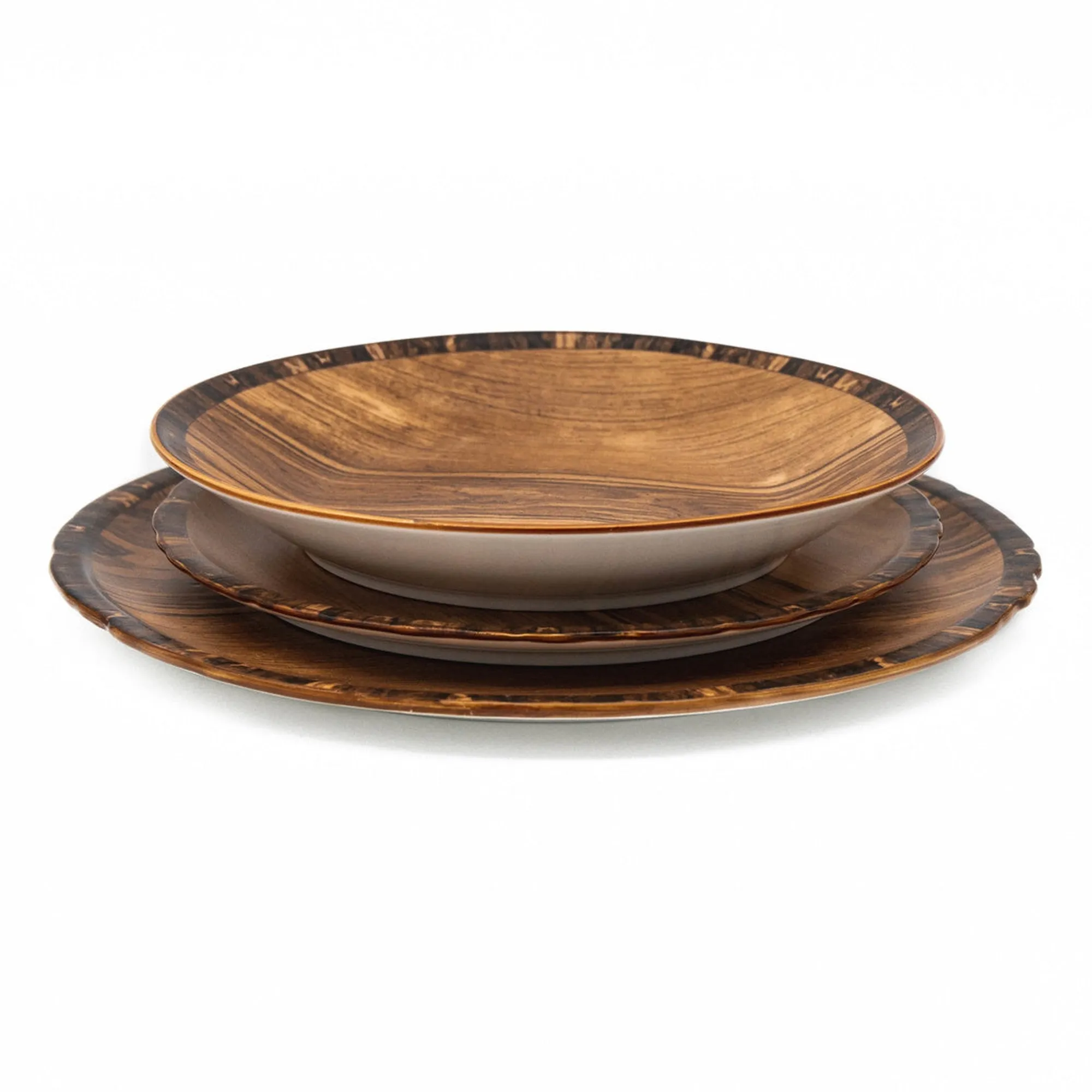 Godinger Foret Porcelain 12 Piece Dinnerware Set, Service for 4