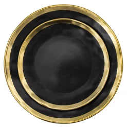 Godinger Golden Onyx 4 Piece Dinner Set, Service For 1