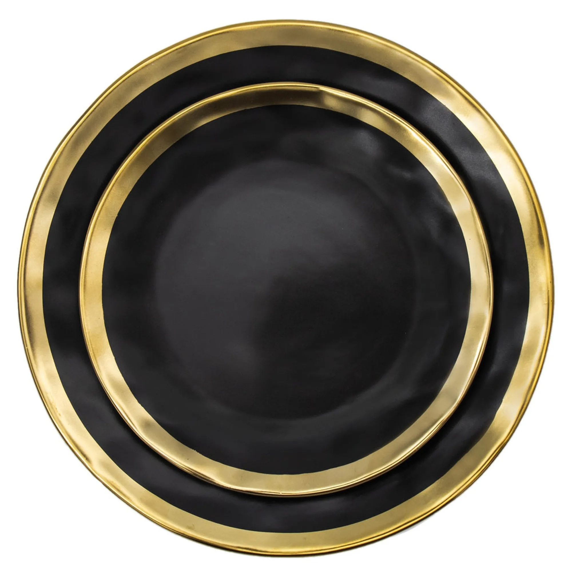 Godinger Golden Onyx 4 Piece Dinner Set, Service For 1