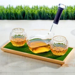 Discount Godinger Golf 3 Piece Decanter Whiskey Set