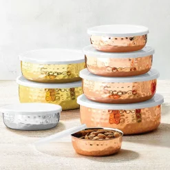 Discount Godinger Hammered Copper 5 Piece Storage Bowl Set