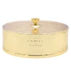 New Godinger Hammered Gold Stainless Matzah Storage
