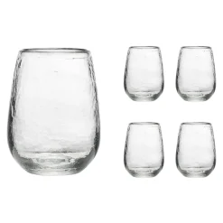 Clearance Godinger Hammered Stemless Glass, Set of 4