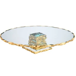 Clearance Godinger Harper Gold Edge Large Footed Cake Stand