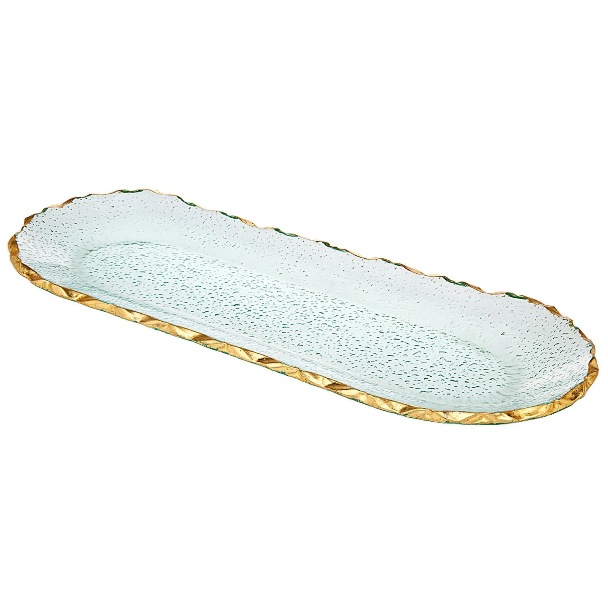 Best Godinger Harper Gold Edge Long Oval Serving Platter